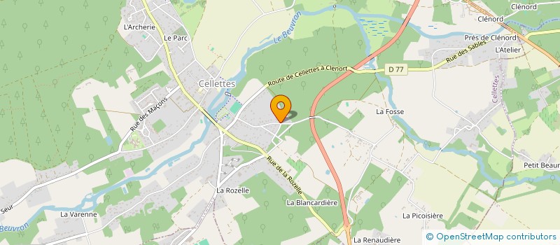 localisation de l'entreprise C H P M à CELLETTES