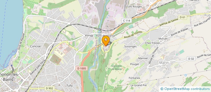 localisation de l'entreprise C.H.T. à MARIN