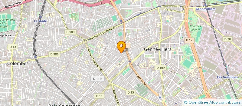localisation de l'entreprise C.I.C.C.I. (SOCIETE DE CONSEIL EN INVESTISSEMENTS DE CONSTRUCTIO N ET DE COMMERCIALISATION IMMOBILIERE) à ASNIERES-SUR-SEINE