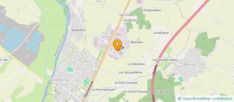 localisation de l'entreprise C.I.C. ELECTRONIQUE à SEICHES-SUR-LE-LOIR