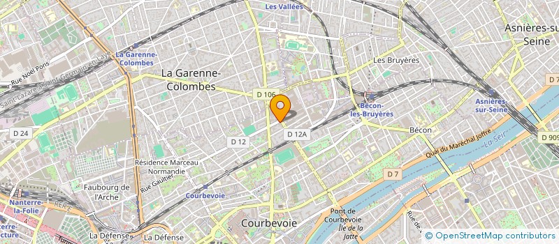 localisation de l'entreprise C.I.J. SARL à COURBEVOIE