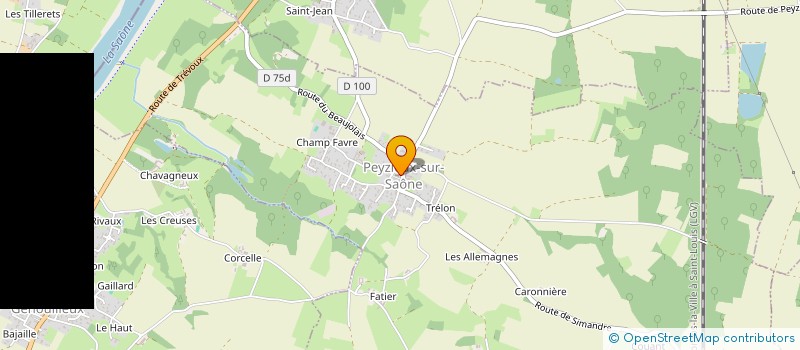 localisation de l'entreprise C.I.P.  PEYZIEUX-SUR-SAONE