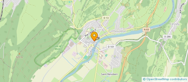 localisation de l'entreprise C.I.P.A.  QUINGEY