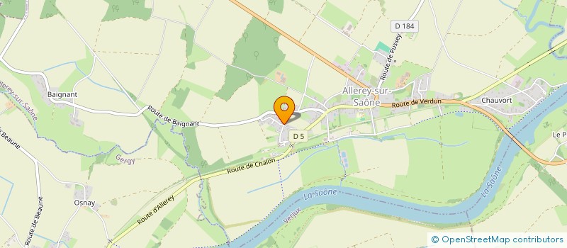 localisation de l'entreprise C.I.P.S à ALLEREY-SUR-SAONE