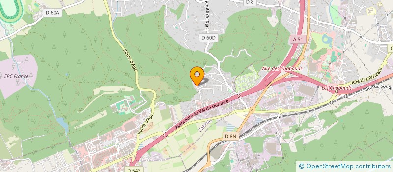 localisation de l'entreprise C.I.Q. LE VERGER, LES BOLLES, LA MEUNIERE, SIBILOT  CABRIES