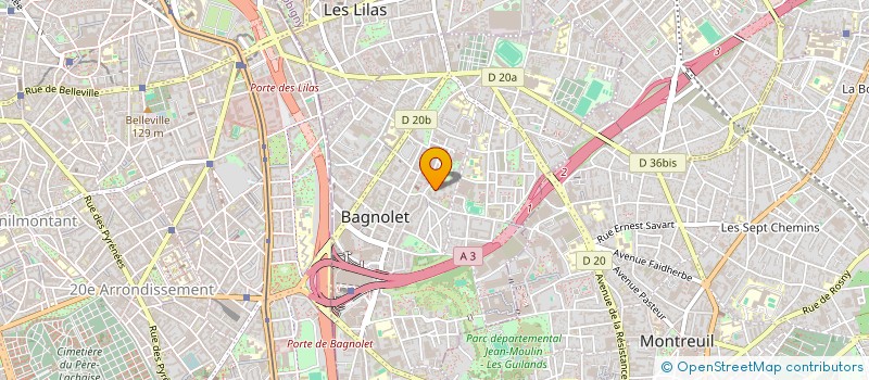 localisation de l'entreprise C.I.R.H à BAGNOLET