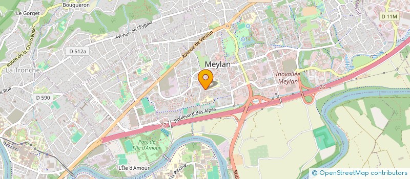 localisation de l'entreprise C.I.S.V. ISERE V.I.E. VILLAGES INTERNATIONAUX D'ENFANTS  MEYLAN