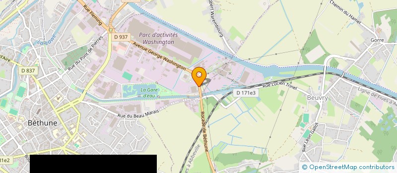 localisation de l'entreprise C.I.T.P.  BETHUNE