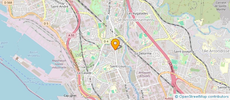 localisation de l'entreprise C.J à MARSEILLE