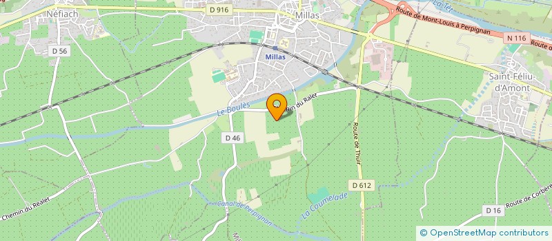 localisation de l'entreprise C.J.B.  MILLAS