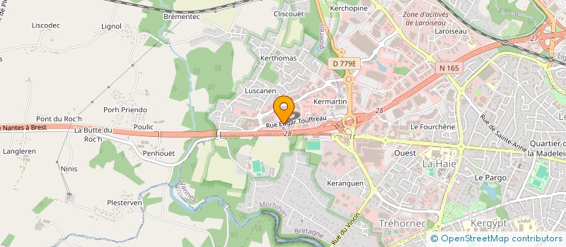 localisation de l'entreprise C&J DESIGN à PLOEREN