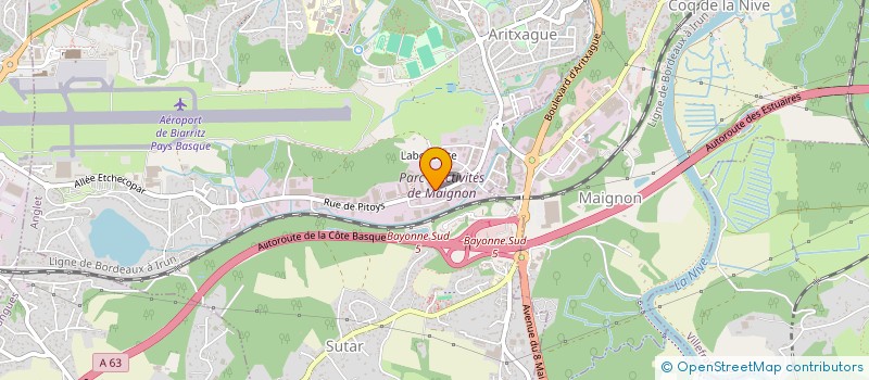 localisation de l'entreprise C.J.E. à ANGLET