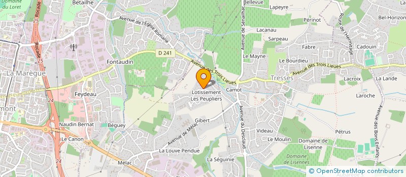 localisation de l'entreprise C.J.J.M  TRESSES