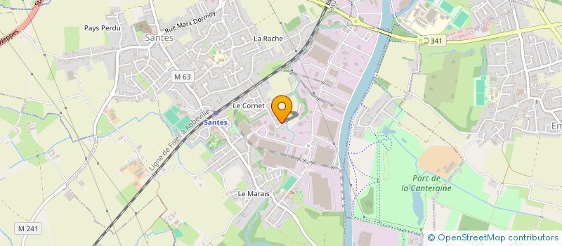 localisation de l'entreprise C J M  SANTES