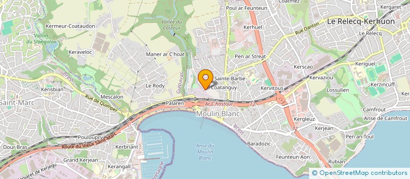 localisation de l'entreprise C.J.M. IMMOBILIER  LE RELECQ-KERHUON