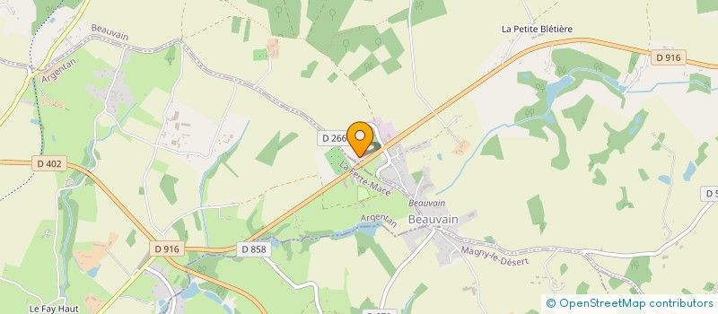 localisation de l'entreprise C.J.M. INVESTISSEMENT à LA FERTE MACE
