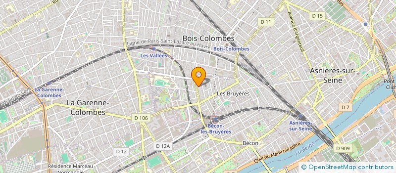 localisation de l'entreprise C.J.P. à ASNIERES-SUR-SEINE