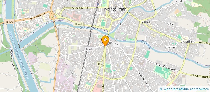 localisation de l'entreprise C.J.P.  MONTELIMAR