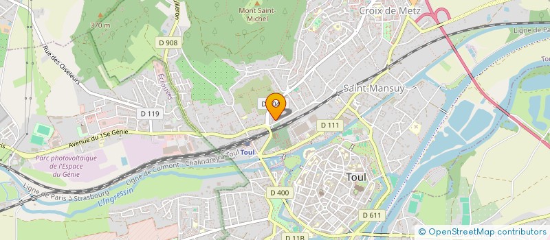 localisation de l'entreprise C.J.R.  TOUL