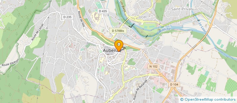 localisation de l'entreprise C.J.V. à AUBENAS