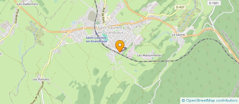 localisation de l'entreprise C. JOLY FERRURES ET PARAGES  SAINT-LAURENT-EN-GRANDVAUX