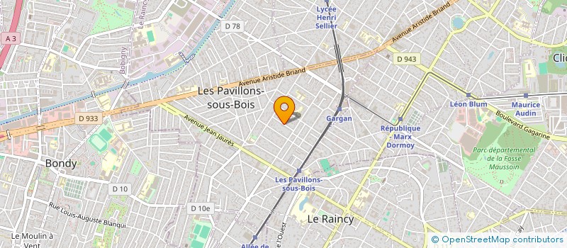localisation de l'entreprise C.JP. COURSES à LES PAVILLONS-SOUS-BOIS