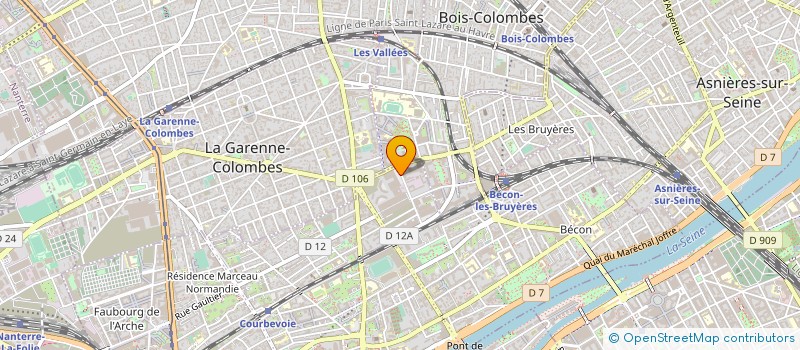 localisation de l'entreprise C K PRINT à COURBEVOIE