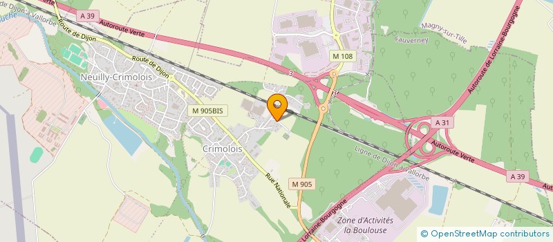 localisation de l'entreprise C.K.R.L  NEUILLY-CRIMOLOIS