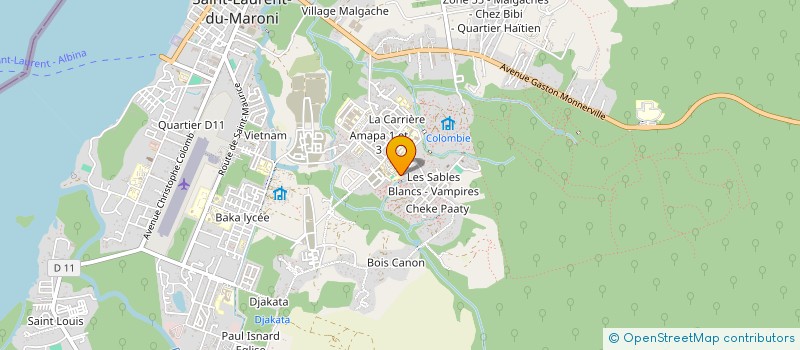 localisation de l'entreprise C.K TERRASSEMENT à SAINT-LAURENT-DU-MARONI