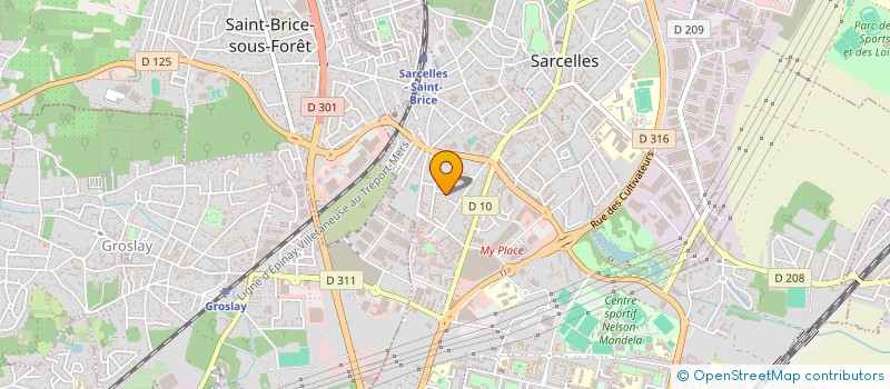 localisation de l'entreprise C.K. TRANSPORT  SARCELLES