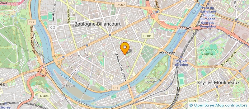 localisation de l'entreprise C.K.V. à BOULOGNE-BILLANCOURT