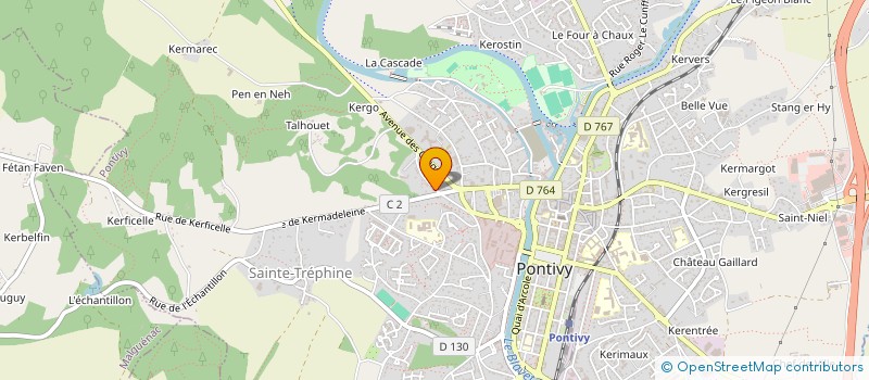localisation de l'entreprise C.L.B à PONTIVY