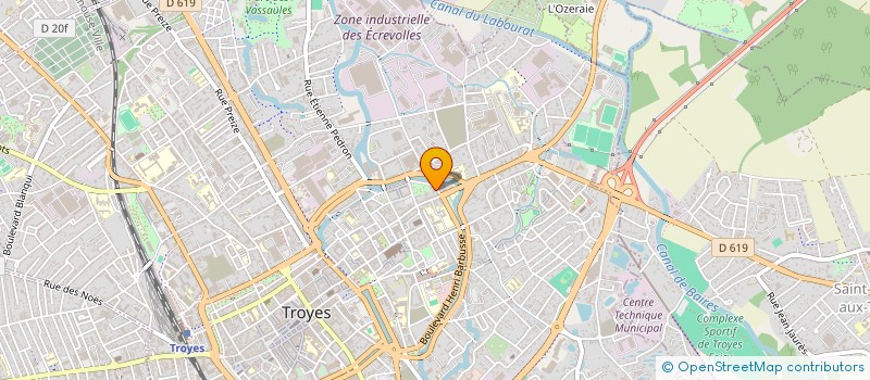 localisation de l'entreprise C.L.C.T.  TROYES