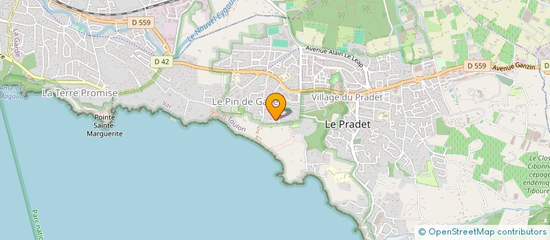 localisation de l'entreprise C.L.F. EVASION  LE PRADET