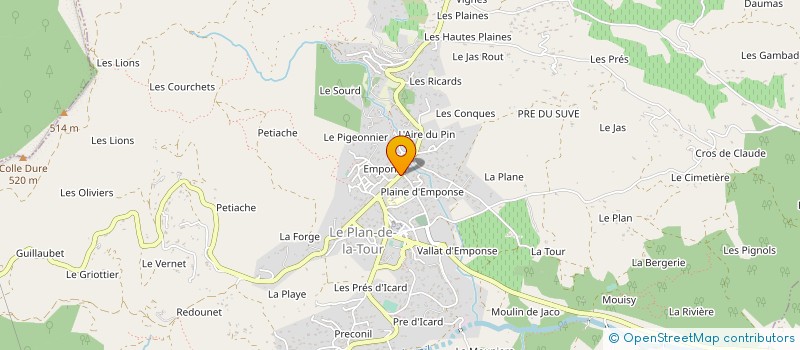 localisation de l'entreprise C.L. GLACES à LE PLAN-DE-LA-TOUR