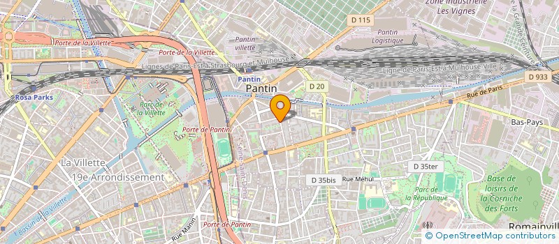 localisation de l'entreprise C&L IMMO  PANTIN