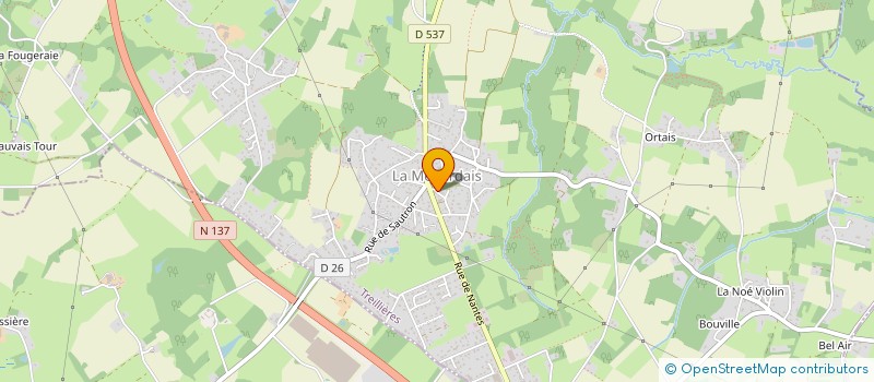 localisation de l'entreprise C.L.M.  TREILLIERES