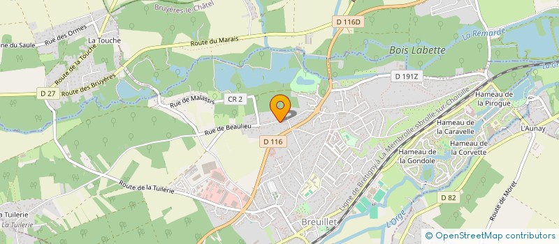 localisation de l'entreprise C.L.M.  BREUILLET