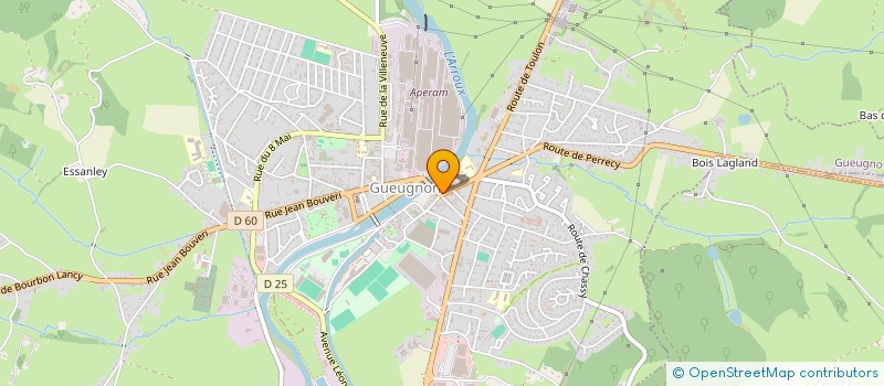 localisation de l'entreprise C.L.S.  GUEUGNON