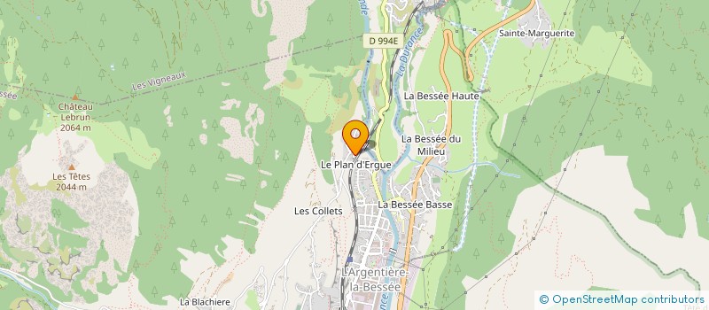 localisation de l'entreprise C.L.V.P.F.E.  L'ARGENTIERE-LA-BESSEE