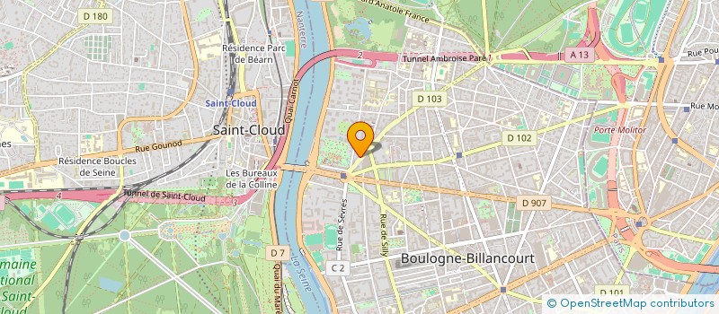 localisation de l'entreprise C.L.Y. à BOULOGNE-BILLANCOURT