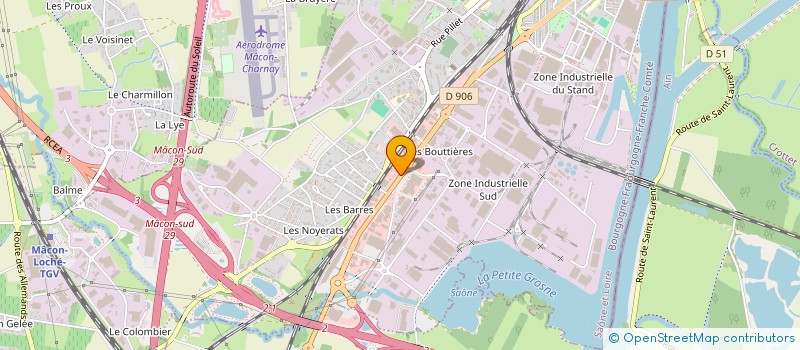 localisation de l'entreprise C.M à MACON
