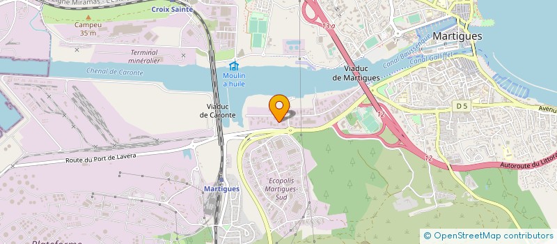 localisation de l'entreprise C & M à MARTIGUES