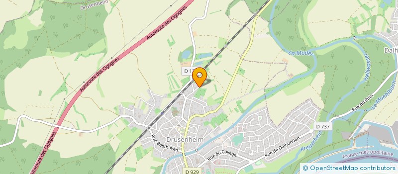 localisation de l'entreprise C M B A  ETUDES  DRUSENHEIM