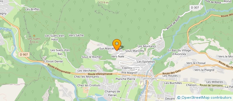 localisation de l'entreprise C.M.C.  TANINGES