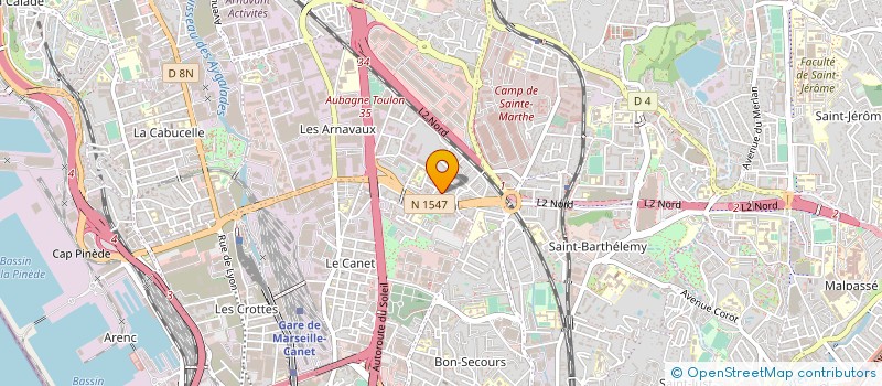 localisation de l'entreprise C.M.C BATIMENT  MARSEILLE