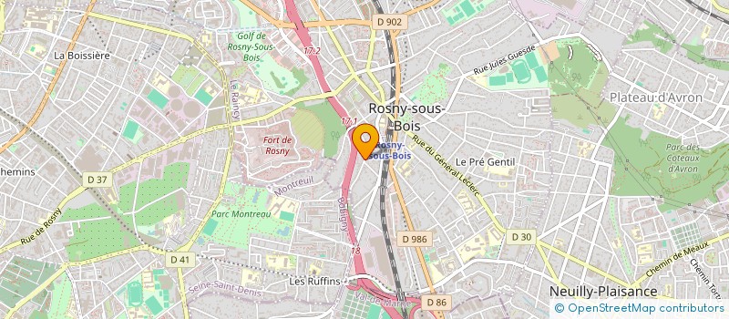localisation de l'entreprise C.M.C.C à ROSNY-SOUS-BOIS