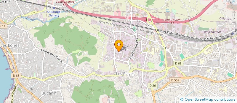 localisation de l'entreprise C M ECHAPPEMENT à SIX-FOURS-LES-PLAGES