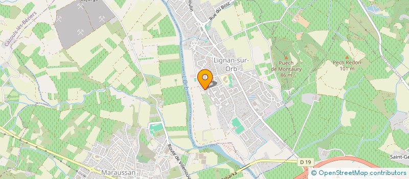 localisation de l'entreprise C.M.G  LIGNAN-SUR-ORB