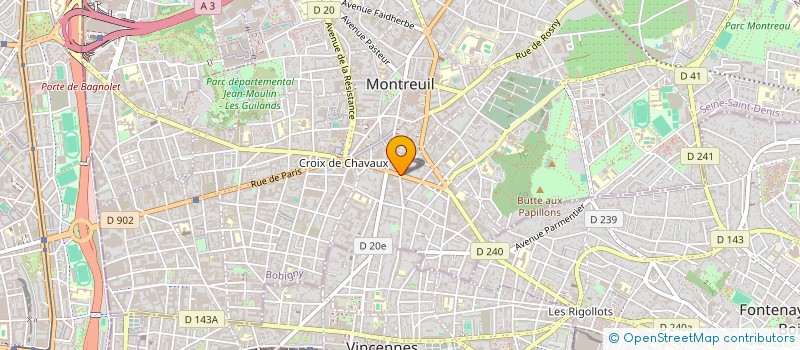 localisation de l'entreprise C.M.G à MONTREUIL